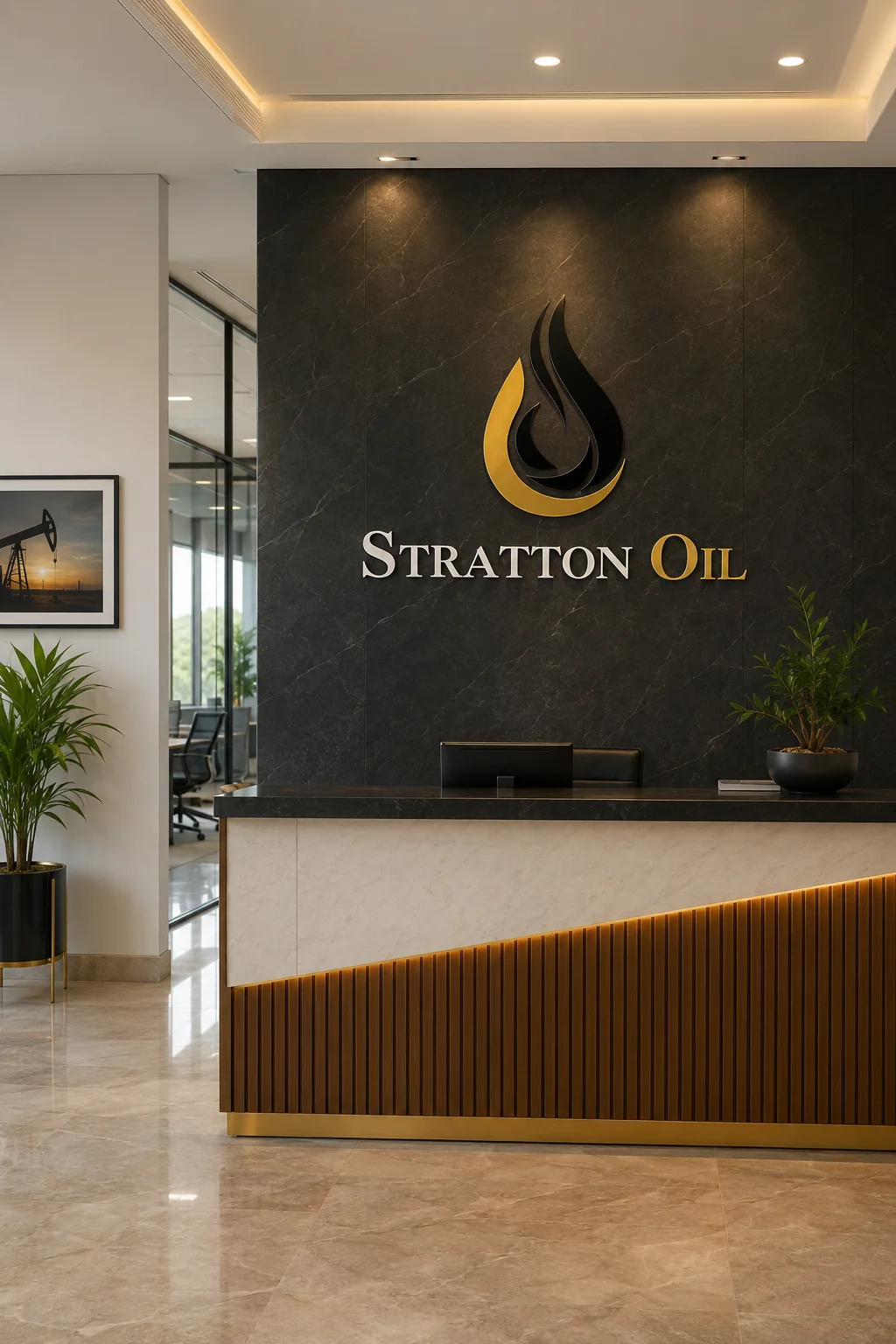Oficina corporativa Stratton Oil para inversionistas